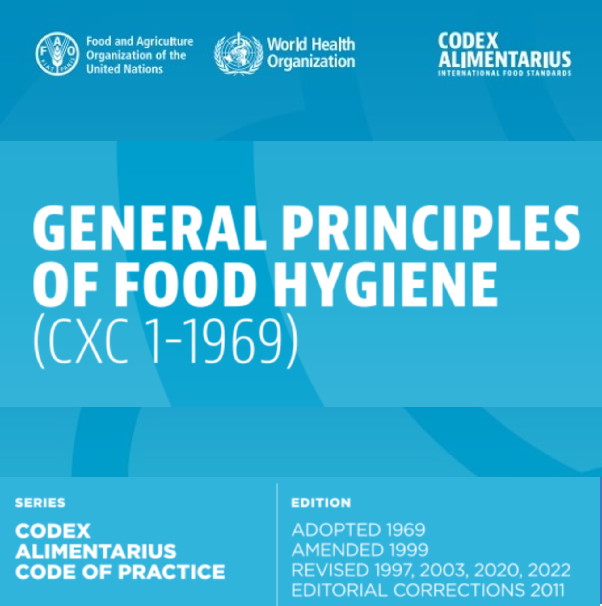 Codex Alimentarius - Principios generales de higiene de los alimentos - CXC 1-1969 rev. 2022